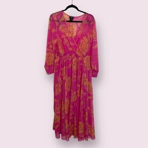 ⭐️ Vacation Beach Vaca Floral Flower Wrap Chic Glam Girly Classy Hip Maxi Dress